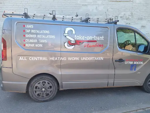 Stoke-on-Trent Plumbing van signwritten with services offered